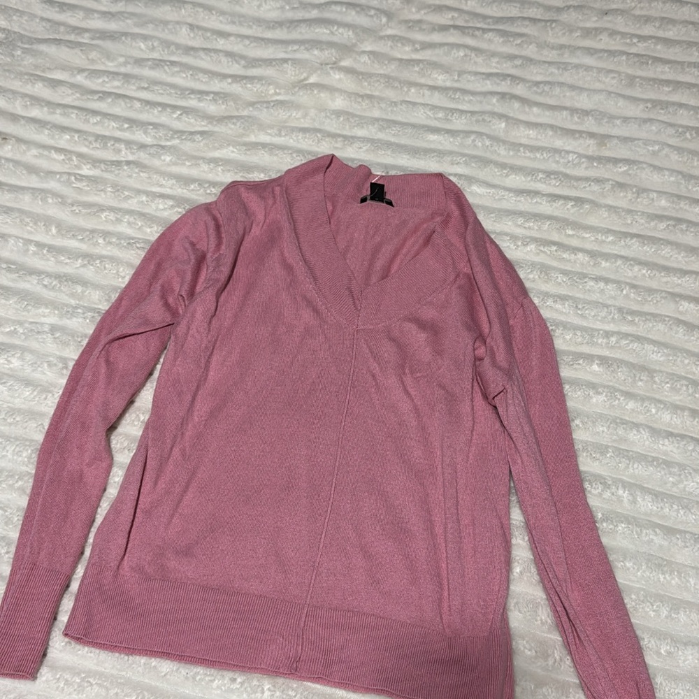 Ann Taylor Pink V-Neck Sweater